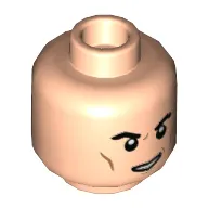 Minifig Head Tom Riddle (Voldemort) / AT-AT Driver, Cheek Lines, Open Mouth Grin with Teeth