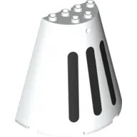 Cone Half 8 x 4 x 6 with 3 Black Lines/Stripes print