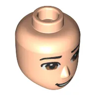 Minidoll Head Male with brown Eyes, Open Mouth print