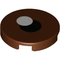 Tile Round 2 x 2 with Black and White Circle/Dot print (Eye)