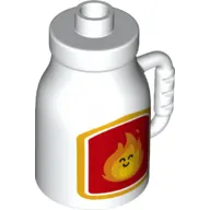 Duplo Milk Bottle with Handle and Fire print