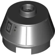 Brick Round 2 x 2 Truncated Cone with Light Bluish Grey Droid Print (U5-GG)