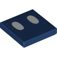 Tile 2 x 2 with Two White Ovals (Bob-Omb Eyes) Print