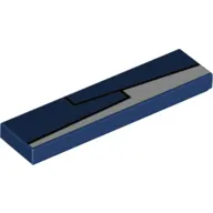 Tile 1 x 4 with Blue Jacket, White Shirt print