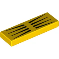 Tile 1 x 3 with 8 Black Stripes print