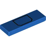 Tile 1 x 3 with Black Pocket print
