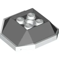 Brick Wedged, Sloped 4 x 4 with White Underside Pattern (Koopa Troopa Shell)