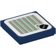 Tile 2 x 2 with Bob-Omb and Barcode Print (Sticker)