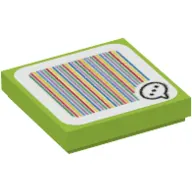 Tile 2 x 2 with Speech Bubble and Barcode Print (Sticker)