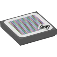 Tile 2 x 2 with Whomp and Barcode Print (Sticker)