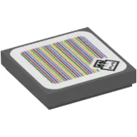Tile 2 x 2 with Dry Bones, Pupils and Barcode Print (Sticker)