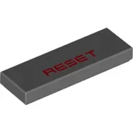 Tile 1 x 3 with 'RESET' Print
