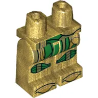 Hips and Pearl Gold Legs with Green and Gold Armor Print
