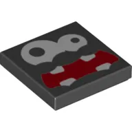 Tile 2 x 2 with Fuzzy Face Print