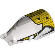 Windscreen 7 x 4 x 2 Round with Handle with Yellow Honeycomb print
