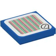 Tile 2 x 2 with Speech Bubble and Barcode Print (Sticker)