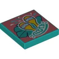 Tile 2 x 2 with Samba Style Print
