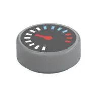 Tile Round 1 x 1 with Gauge Print