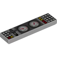 Tile 1 x 4 with Buttons, Lever, and Gauges Print