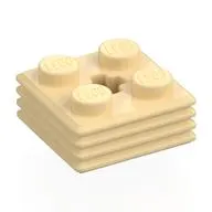 Plate Special 2 x 2 x 2/3 with Axle Hole and Grill on Sides (Haybale)