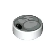 Tile Round 1 x 1 with Tangyuan print