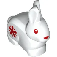 Animal, Rabbit / Bunny with Red Nose / Eyes, Red Star on Side print
