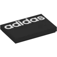 Tile 2 x 3 with White 'adidas' print