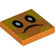 Tile 2 x 2 with Sad Face with Lime Spots Print