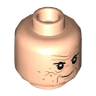 Minifig Head The Penguin, Bushy Eyebrows, Crease Lines, Freckles, Smirk / Angry Showing Teeth Print