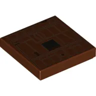Tile 2 x 2 with Tan Lines, Black Square (Sand Crawler Side) print