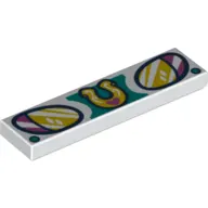 Tile 1 x 4 with Headlights, Horse Shoe print