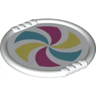 Duplo Disk with Yellow, Azure and Magenta Spiral Print