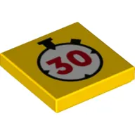 Tile 2 x 2 with Stopwatch with '30' Print