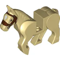 Animal, Horse, Moveable Legs with Reddish Brown Bridle Print
