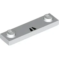 Plate Special 1 x 4 with 2 Studs with 2 Black Triangles / Voldemort Nose print