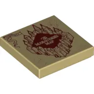 Tile 2 x 2 with Marauder Map print
