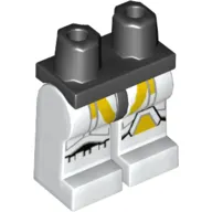 Hips and White Legs with Black Armor Lines, Yellow Markings, Yellow Left Kneecap Print