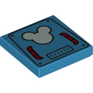Tile 2 x 2 with Metal Panels and Mickey Mouse Logo Print