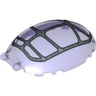 Windscreen 8 x 6 x 2 1/3 Bubble Canopy with Handle with Silver Frame, 9 Windows Print