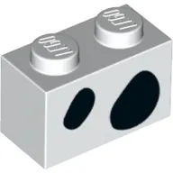 Brick 1 x 2 with Black Dalmatian Spot print