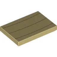 Tile 2 x 3 with Dark Tan Lines print