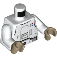 Torso Armour, Red Lights, Utility Belt, Red and Blue Rank Insignia Badge Print (Stormtrooper), White Arms, Dark Tan Hands