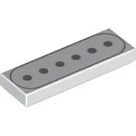 Tile 1 x 3 with Silver Dots, Rectangle print (Guitar Pickup)