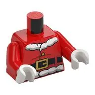 Torso Jacket, White Fur Trim, Dark Red Creases, Black Belt Print (Santa), Red Arms, White Hands