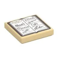 Tile 2 x 2 with Guest Book, 'VISITORS' print