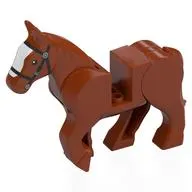 Animal, Horse, Moveable Legs with Black Bridle and Wide White Blaze Print