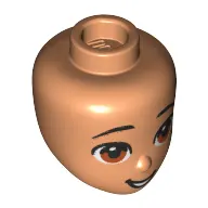 Minidoll Head Brown Eyes, Smile print