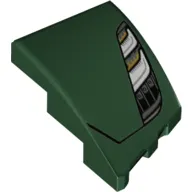 Brick Wedged, Curved 3 x 2 with Stud Notch Left with 2 Headlights in Black Frame print