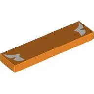 Tile 1 x 4 with White Markings print