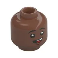 Minifig Head, Eyebrows, Open Mouth Smile / Sad Print